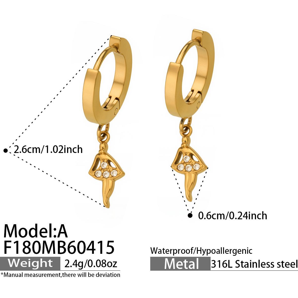 Niche Luxury Little Girl Earrings - Micro-Set Cubic Zirconia on European  American Style Stainless Steel