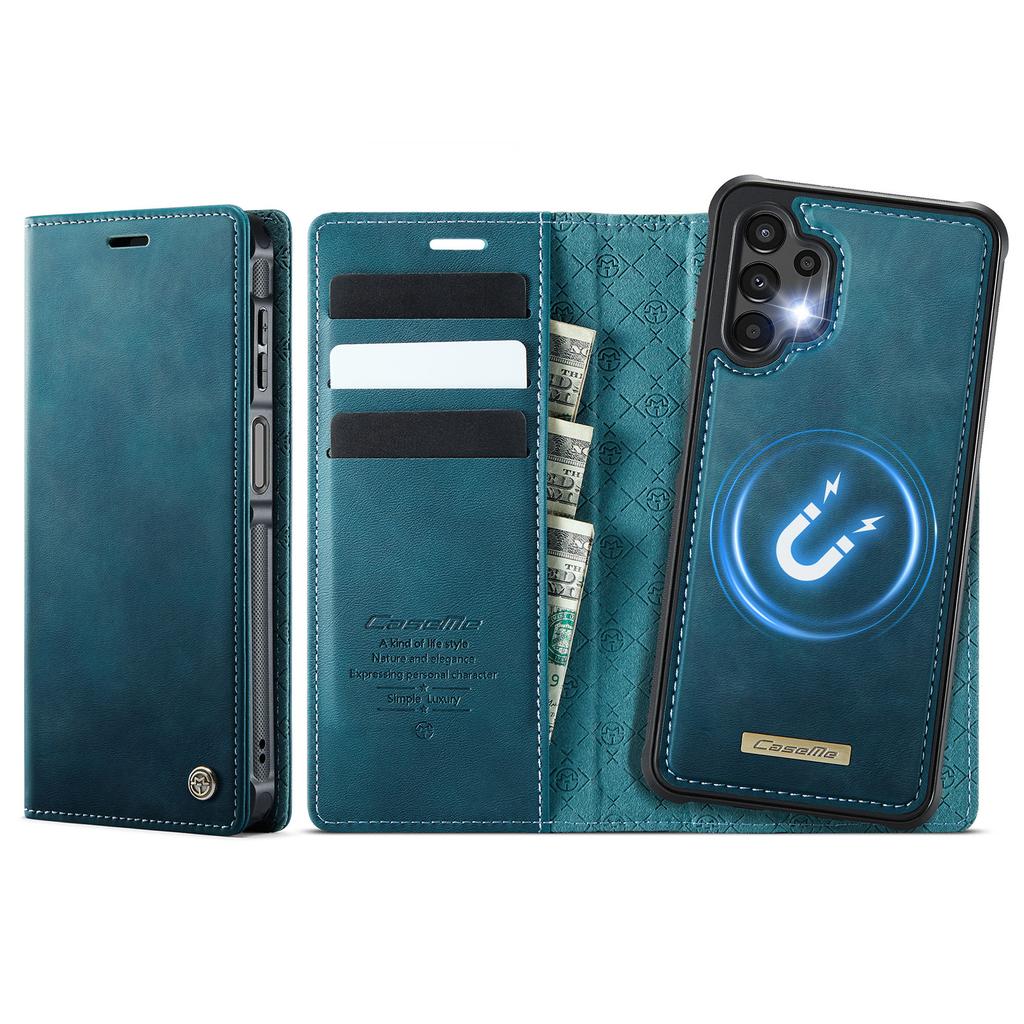 For Samsung Galaxy A13 5G/Galaxy A04s 5G/Galaxy A13 4G Magnetic Case RFID Blocking Detachable Wallet Leather Phone Cover