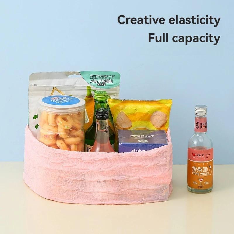 Large Capacity Shopping Bag Fold Stretch Bag Bubble Elastic Bag Multi Purpose Bubble Elastic Paddy Bag