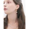 925 Silver + 18K Gold White Natural Pearl Small Symbol Chain Necklace