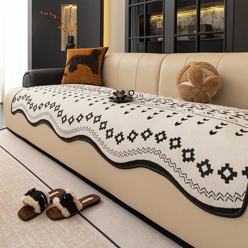 Premium Sofa Cushion New Four-Season Universal Light Luxury Irregular One-Piece Special-Shaped Straight-Row Cover Towel