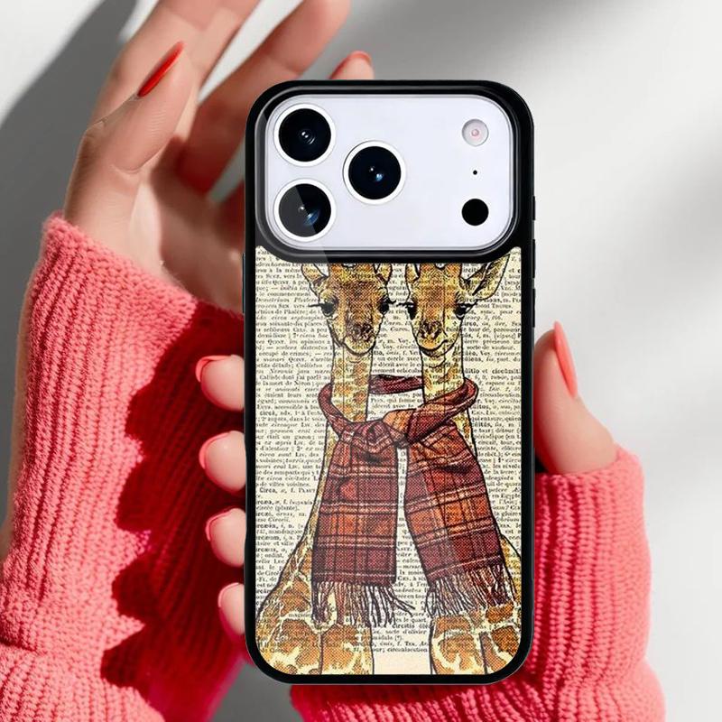 Giraffe Art Phone Case for iPhone 17 16 15 14 13 Pro Max Back Cover for 12 11 Pro Coque