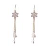 Luxury Tassel Earrings Crystal Flower Design Elegant Fairy Fashion Jewelry for Women