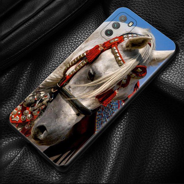 Case For Xiaomi Poco X3 F3 Gt M3 Nfc F1 M3 M4 Pro 5g F3 Gt Cover For Mi 11t 10t Pro 9t 11 Note 10 Lite Civi Shell Running Horses