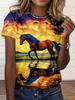 Summer Virgin Mary Cat Star 3D Print T-Shirts Women's Casual Short Sleeve T Shirt Streetwear Round Neck Tees Top Female Clothing
