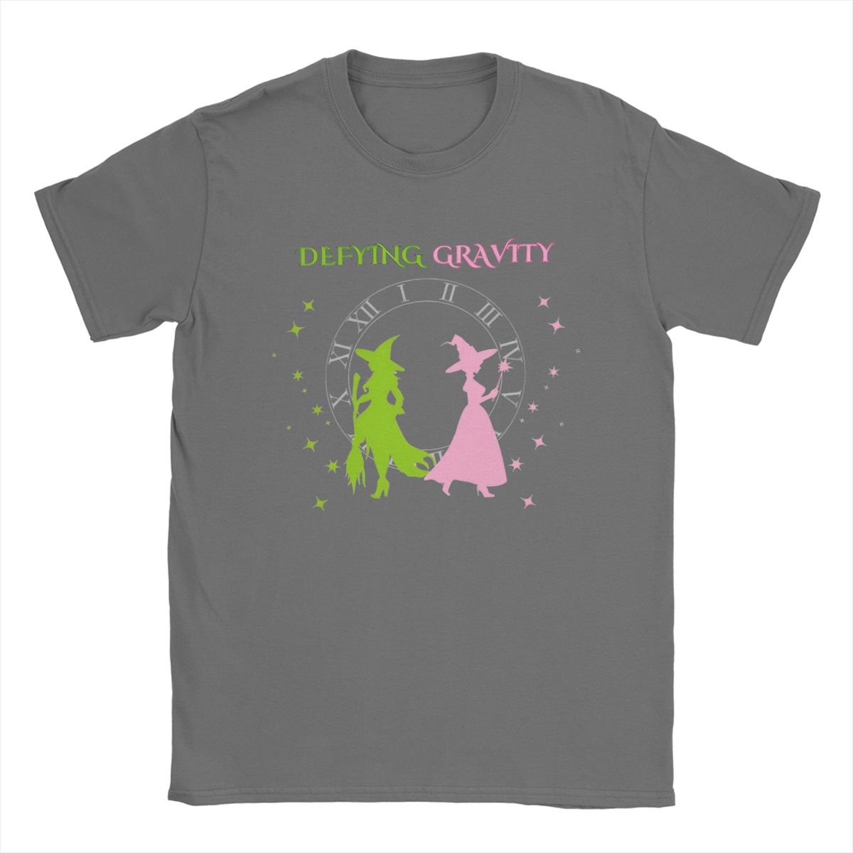 Funny Defying Gravity Wicked Elphaba And Glinda T-Shirts Men O Neck Pure Cotton T Shirt Musical Film Tees Gift Idea Clothing 3XL