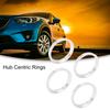 ACROPIX 72.6-64.1 mm Hub Centering Ring Silver Tone 4pcs