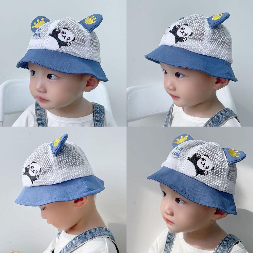 Cartoon Panda Toddler Sun Hat With Breathable Mesh For Summer Outdoor Protection