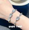 Jewelry National Style Super Flash Exquisite Natural High Ice White Chalcedony Gourd Bracelet, New Chinese Style, Full Diamond Fulu Bracelet.