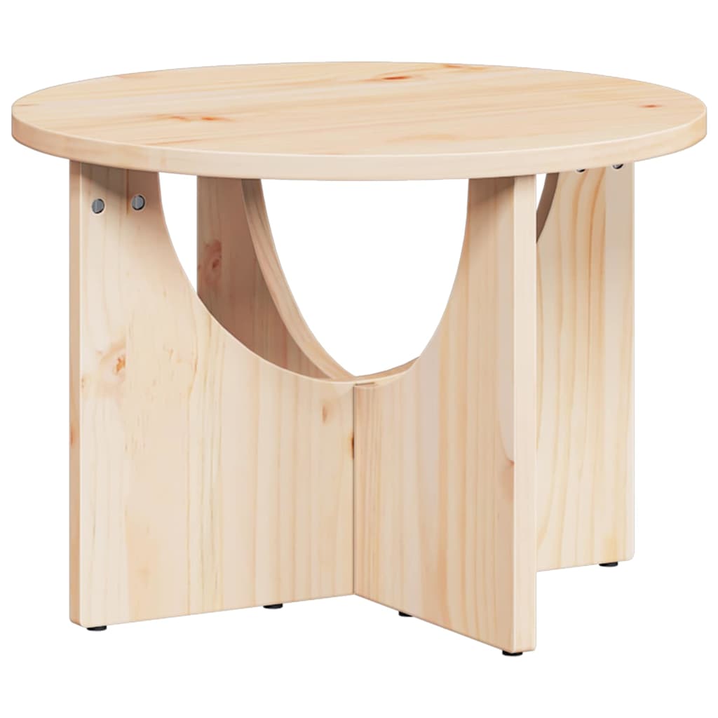 Natural Coffee Table 50 x 50 x 35 cm Solid Pine Wood