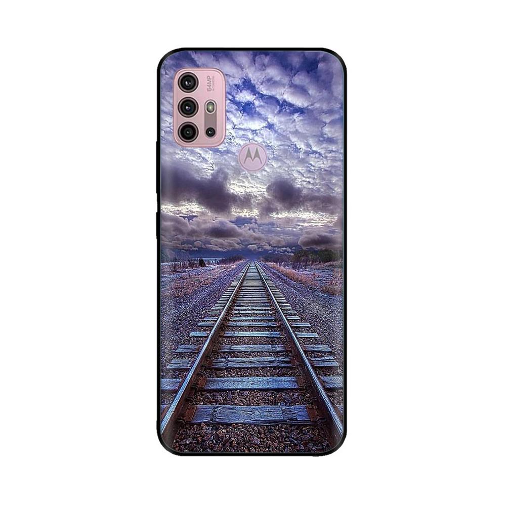 For Motorola Moto G20 Case XT2128-1 XT2128-2 Cover Cute Cartoon Painted Soft Silicone Phone Case For Moto G10 G30 G20 G60 Capa