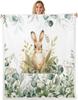 Cute Meerkat Blanket Soft Fleece Throw Animal Lover Gift Kids Room Decor Floral Design Home Decoration