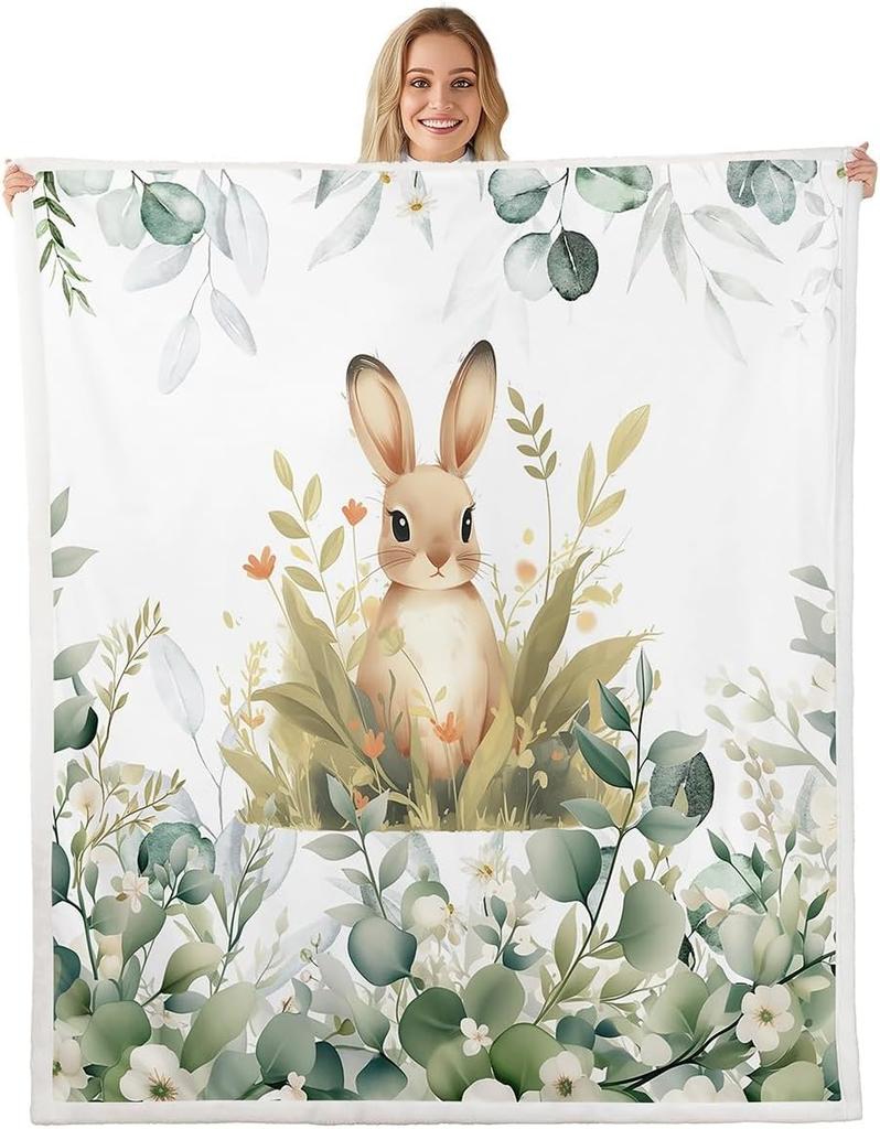 Cute Meerkat Blanket Soft Fleece Throw Animal Lover Gift Kids Room Decor Floral Design Home Decoration