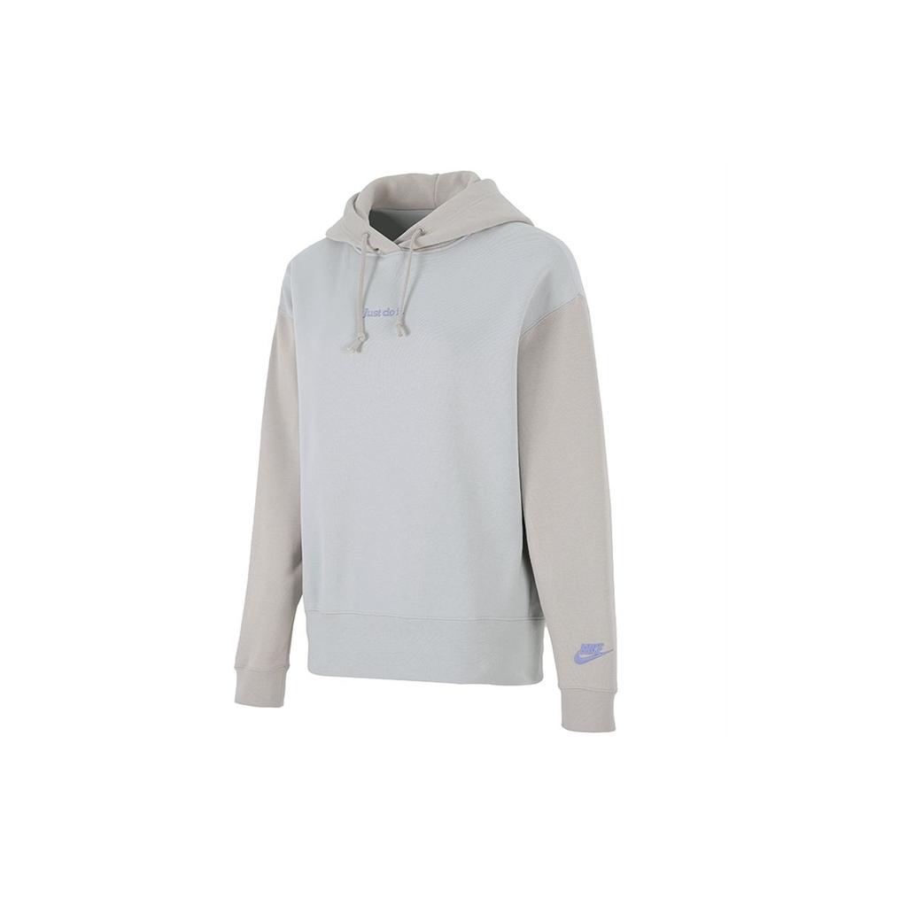Nike Sportswear Embroidered Logo Color Block Fleece Hoodie Women Hoodies Off-White DO6961-097