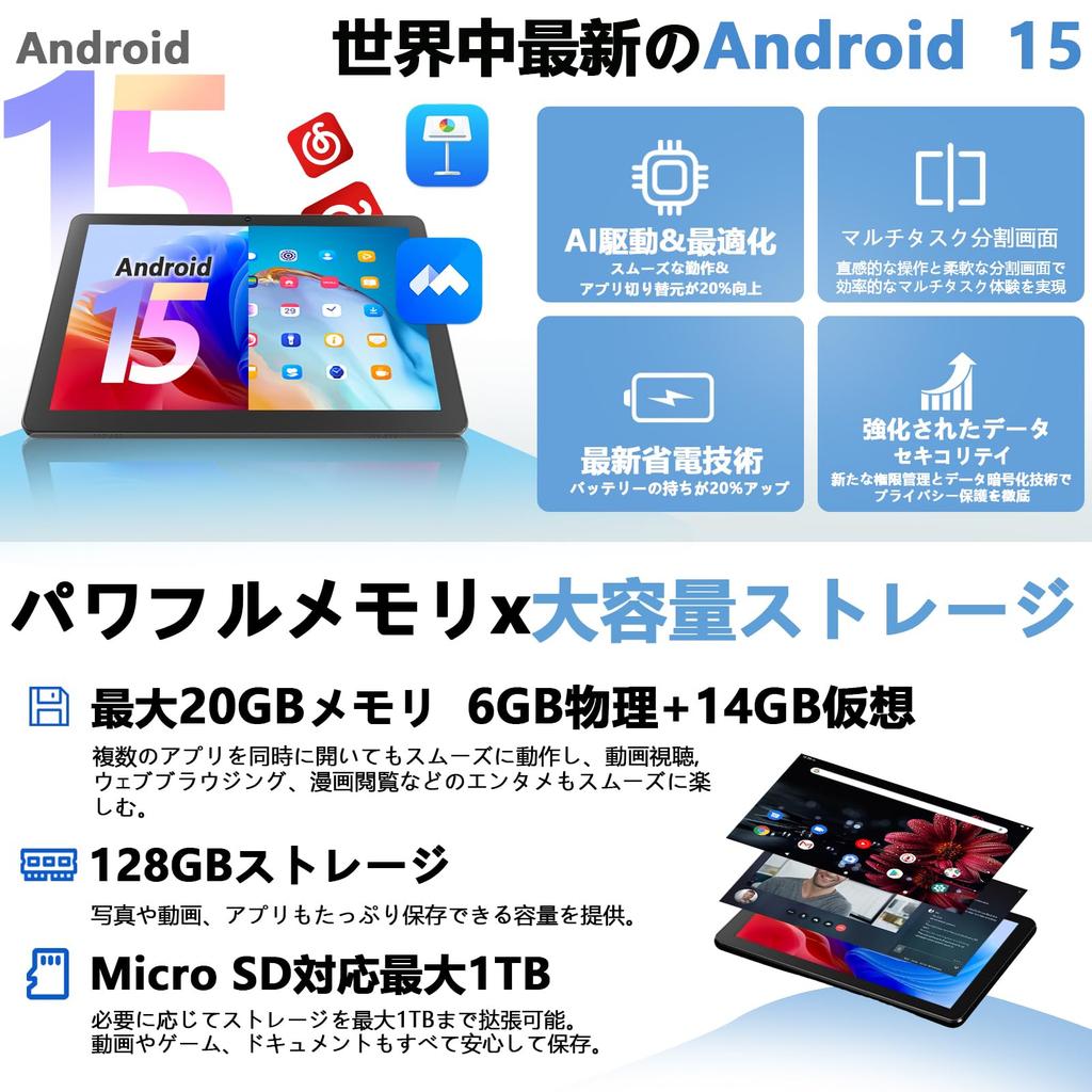 COOPERS CP31 Android 15 T606 20GB RAM Physical 14GB 128GB Storage 1TB Widevine L1 Facial GSM Case Included Tablet, 10.1-inch, 8-Core CPU, 2.4/5GHz