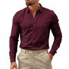 Men S Classic Casual Long Sleeve Button Down Solid Color Shirt