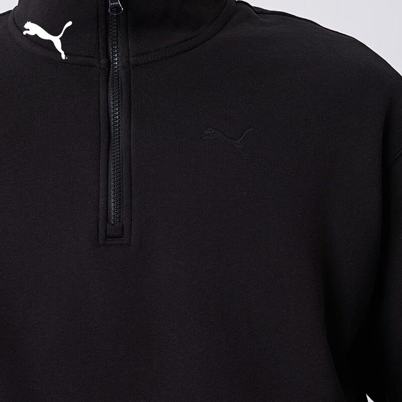 PUMA Unisex Fleece-Lined Half-Zip Stand Collar Sweatshirt