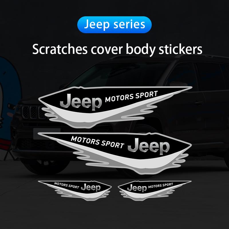 4Pcs Car Sticker Styling Metal 3D Logo Badge Decal Sticker For Jeep Grand Cherokee Wrangler Gladiator Compass Renegade Wagoneer ALM1
