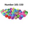 50 Bucăți Numere 1-200 Culoare Asortată Noroc la Întâmplare Joc Loterie Bile de Ping Pong