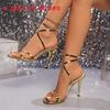 Summer High Heel Shoes For Women With Cross Straps And Pointed Toe For Formal Wear