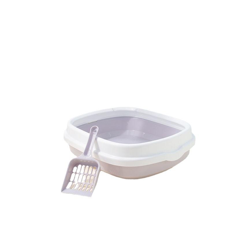 Large Extra-Thick Half-Enclosed Cat Litter Box Anti-Splash Cat Toilet for Cats Pet Supplies Easy Clean