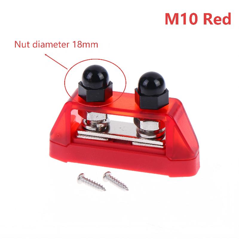 M8 M10 200A Power Busbar Distribution Panel Dc Dual-Stud Battery Terminal Connector Universal For Automotive & Marine