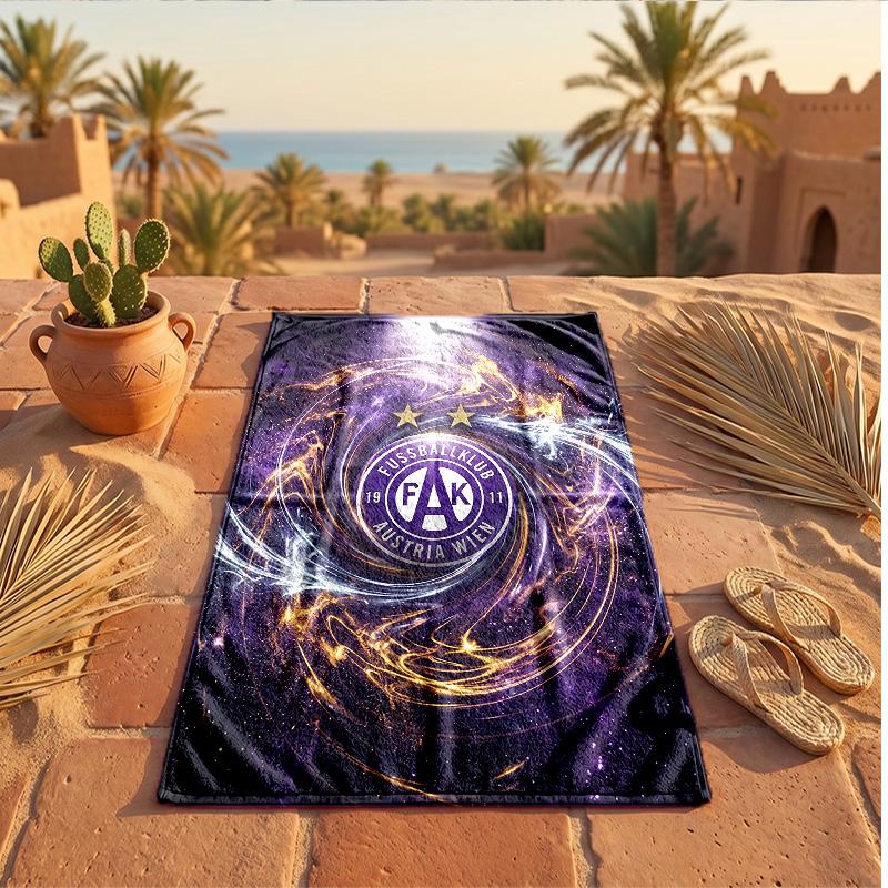 Austria Wien FC Stampa Asciugamano da Spiaggia in Microfibra Asciugatura Rapida Assorbente Asciugamano Grande per Spiaggia Nuoto Viaggio