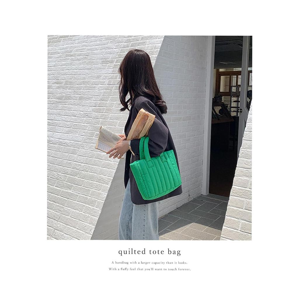 Gisele Stepp-Tragetasche, Mini-Tote, Großes Fassungsvermögen, Leicht, Kleine Nylon-Handtasche für Damen, Perfekt für den Arbeitsweg, die Schule oder als Nebenhandtasche,