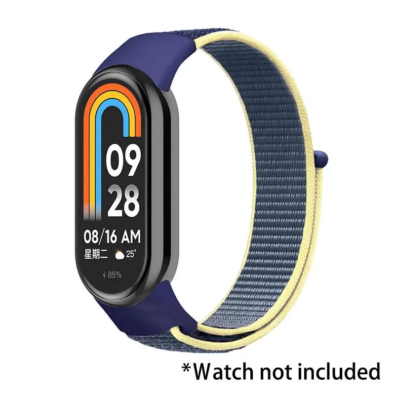 Nylon Loop Strap for Xiaomi Mi Band 9 8 7 6 5 4 3 Breathable Wristband Smartwatch Bracelet Sports Pulsera Watchband Miband 9 NFC