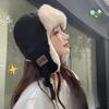 Women's Hats with Velvet Thickened Heating Electric Bike Outdoor Cycling Ear Protection Windproof Cold Northeast Lei Feng Hat Men