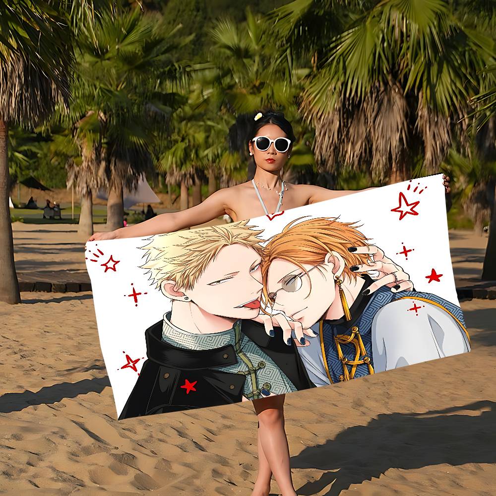 Japanses Cartoon Given Anime Beach Swimming Towel Soft Absorbent Washcloth Children's Gifts for Kids Travel Camping Gym