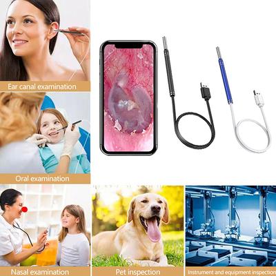 1 Set Cucchiaio Endoscopio Visivo Smart per Orecchio Pulitore per Orecchie con Fotocamera Otoscopio Rimuovi Cerume Strumento per la Rimozione del Cerume