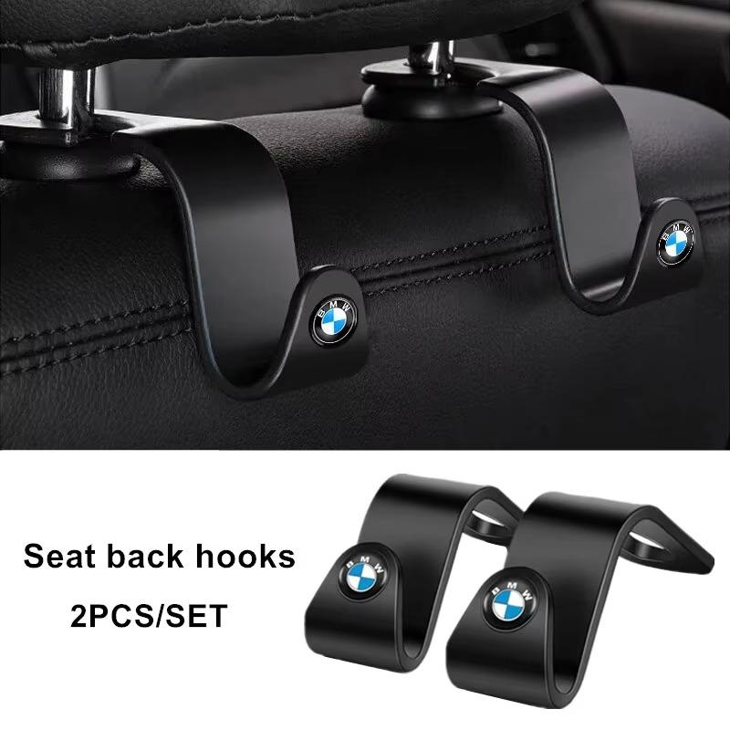 KSMH6 Car Sticker Storage Hanger Hook Shock Resistant No Damage To Seat Metal Rod Multifunctional Back Seat Bag Holder For BMW E F X