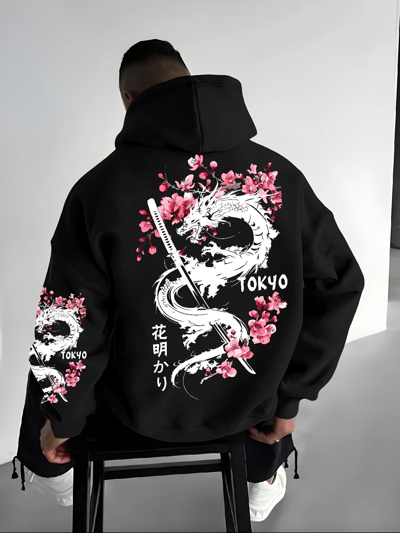 Japāna Vīrieši Sievietes Anime Pūķis Ziedu
