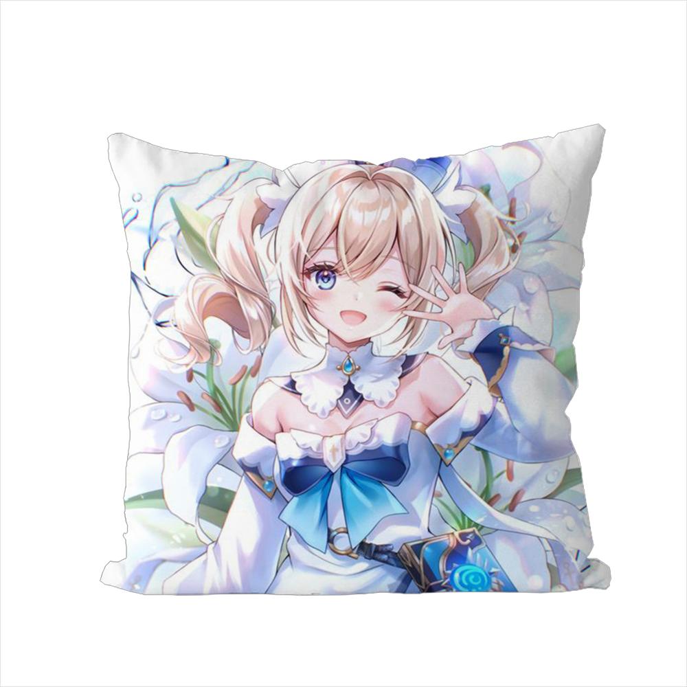 Genshin Impact Pillow Case For Car Sofa Decorative Home Doublesided Print Plush Square Throw Pillow Cushion Cover