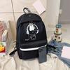 Unisex Backpack Color Luminous Reflecitive Adjustable Wide Shoulder Straps Large Capacity Great Load Bearing Water Bottle Pouch