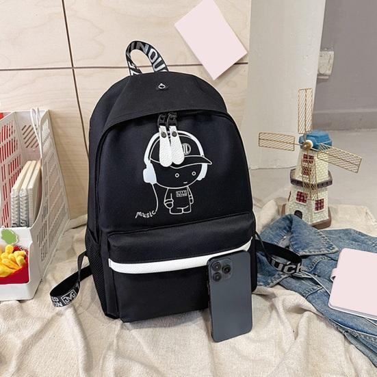 Unisex Backpack Color Luminous Reflecitive Adjustable Wide Shoulder Straps Large Capacity Great Load Bearing Water Bottle Pouch