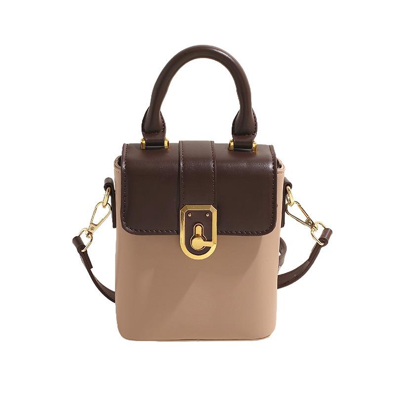 Premium Sense Simple Retro Handbag Bag Small Square Bag 2025 New Commuter Shoulder Women's Bag Mobile Phone Messenger Bag