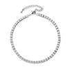 Fashion Single Row Rhinestone Round Tennis Women's Anklet Charm Jewelry Wholesale Factory