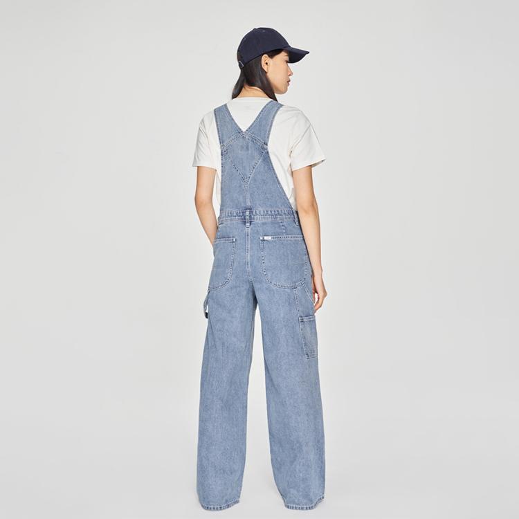 Lee Mid-Fit Wide-Leg High-Waisted Overalls Women Overalls LWB007752203487A07935
