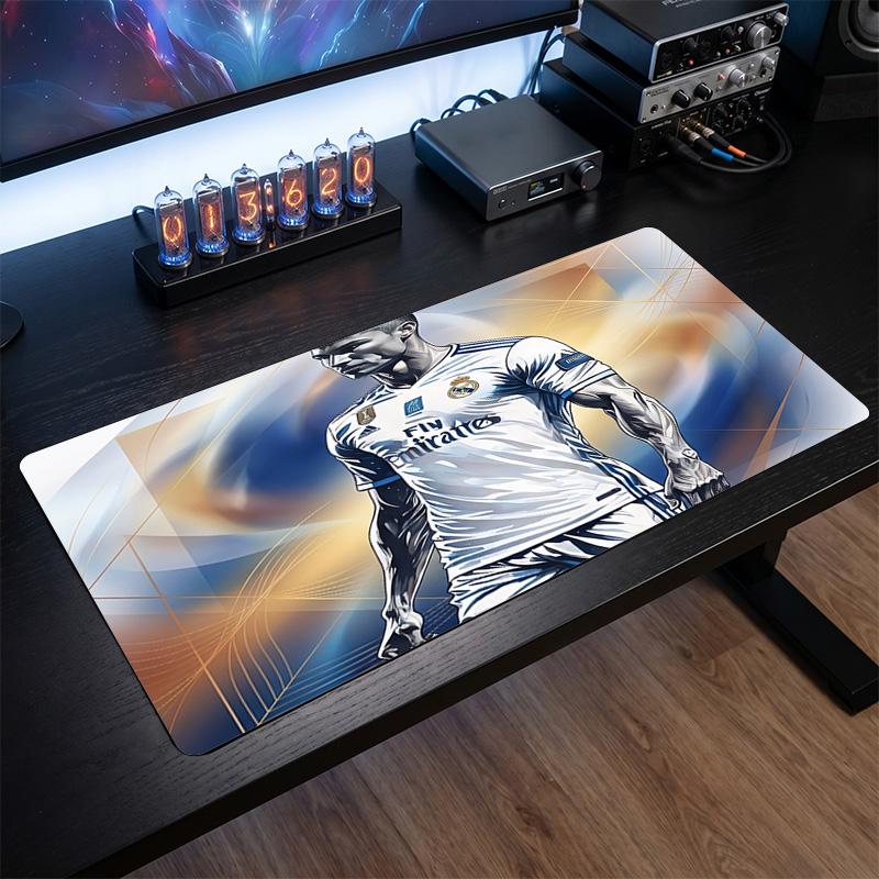 Tappetino Mouse Scudo Cristiano Ronaldo, Tappetino da Scrivania Esteso Antiscivolo in Gomma per Gaming Ufficio Laptop Regalo per Fan