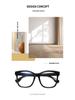 Huang Yimei's Round Acetate Glasses: Anti-Blue Light, Myopia-Friendly, Unisex Style for a Slimmer Face.