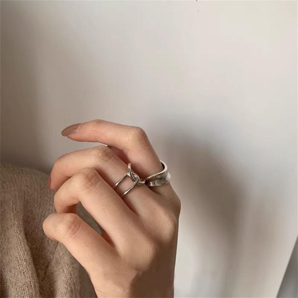 Korean Cross Ring Ins Personality Ring Cold Wind Internet Celebrity Retro Index Finger Ring