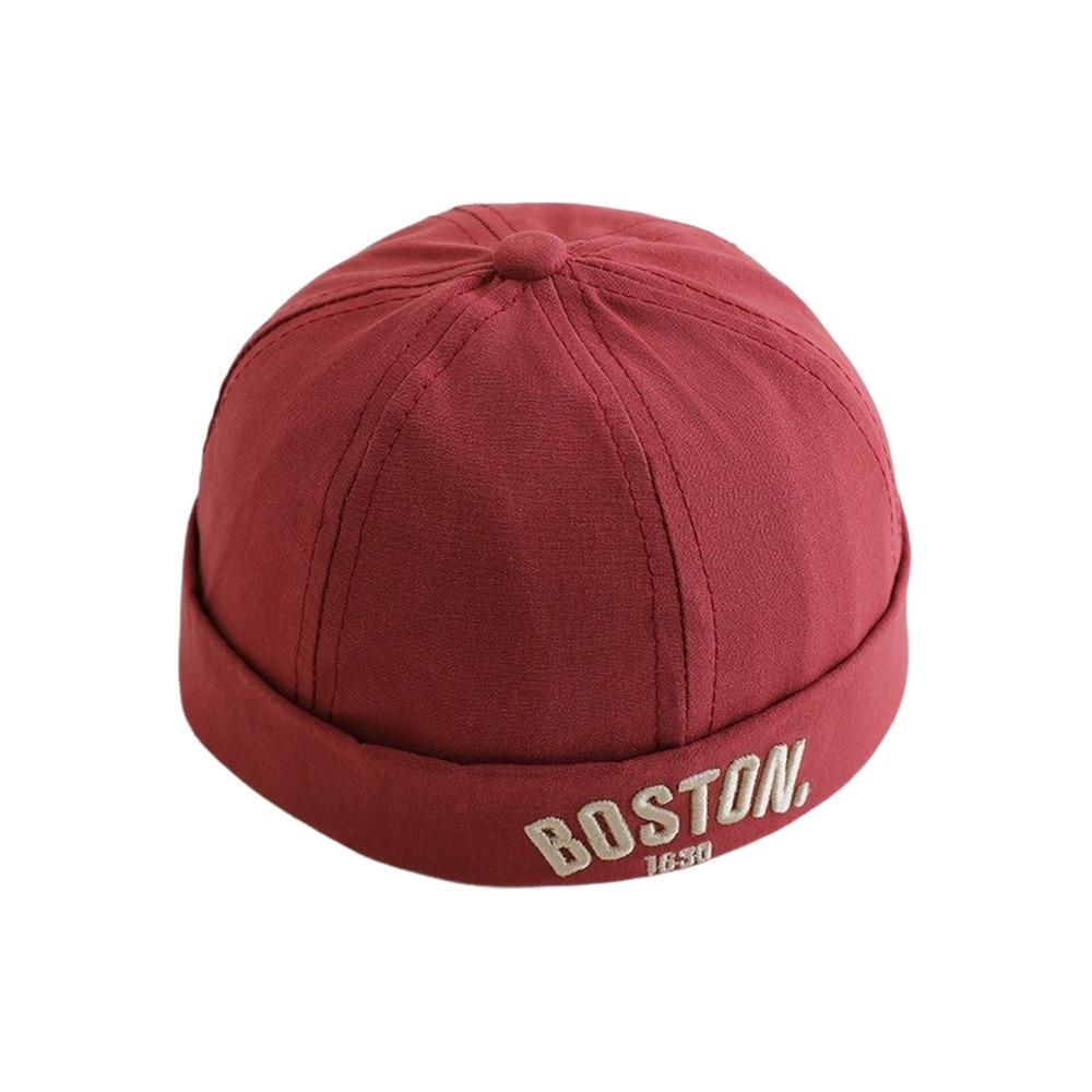 Cotton Children Melon Beanie Letter Embroidered Bucket Hat Hip Hop Fashion Landlord Cap Summer