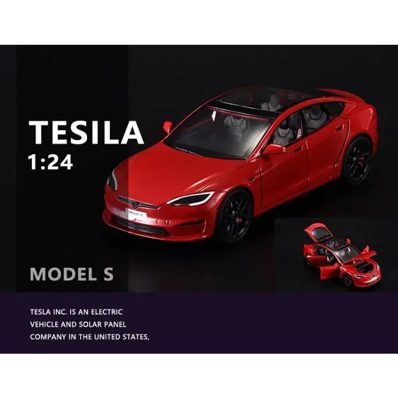 1/24 Tesla ΜΟΝΤΕΛΟ Y Κράμα Μοντέλο αυτοκινήτου Χυτό μέταλλο Παιχνίδι όχημα Μοντέλο αυτοκινήτου Προσομοίωση Συλλογή Ήχος Φως Παιδικό παιχνίδι Δώρο