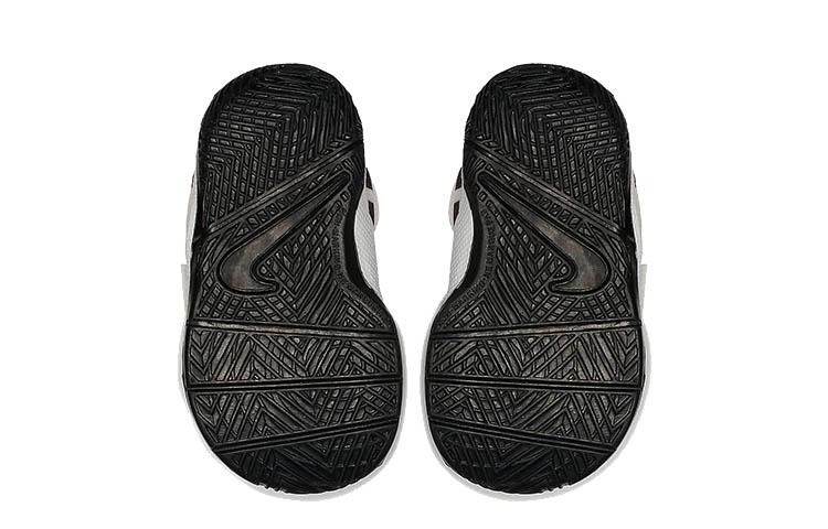 Nike Team Hustle D 8 JDI Slip Resistant Cushioning Abrasion Resistant Mid Top Toddler Shoes Black White AQ9978-100