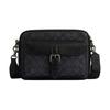 WARNER 22 Detachable Shoulder Strap with Zipper Closure, Artificial Leather, Shoulder Bag, Small, Men's, Charcoal Black