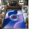 Tappeto Morbido per Area Calcio Rangers FC con Motivo Calcio, Antiscivolo, Tappeto per Pavimento Interno, Tappetino Decorazione Sportiva per Camera da Letto