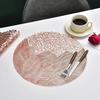 1pc Flower Round Placemat PVC Table Mats Heat Resistant Dining Table Decorative Mat Home Party Wedding Christmas Decoration