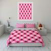 Pink Skull and Heart Bedding Set Bedding Duvet Cover Set Duvet Cover Pillowcases (1 * Duvet Cover 2 * Pillowcases, without duvet insert)